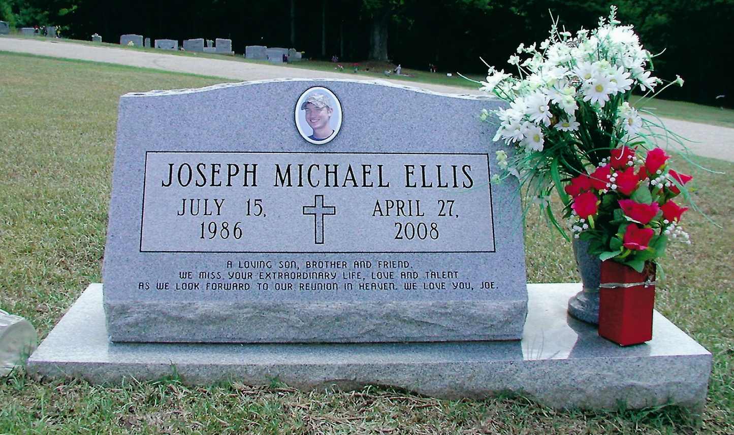 Individual Slant Marker w/ Base, Photo, and Vase