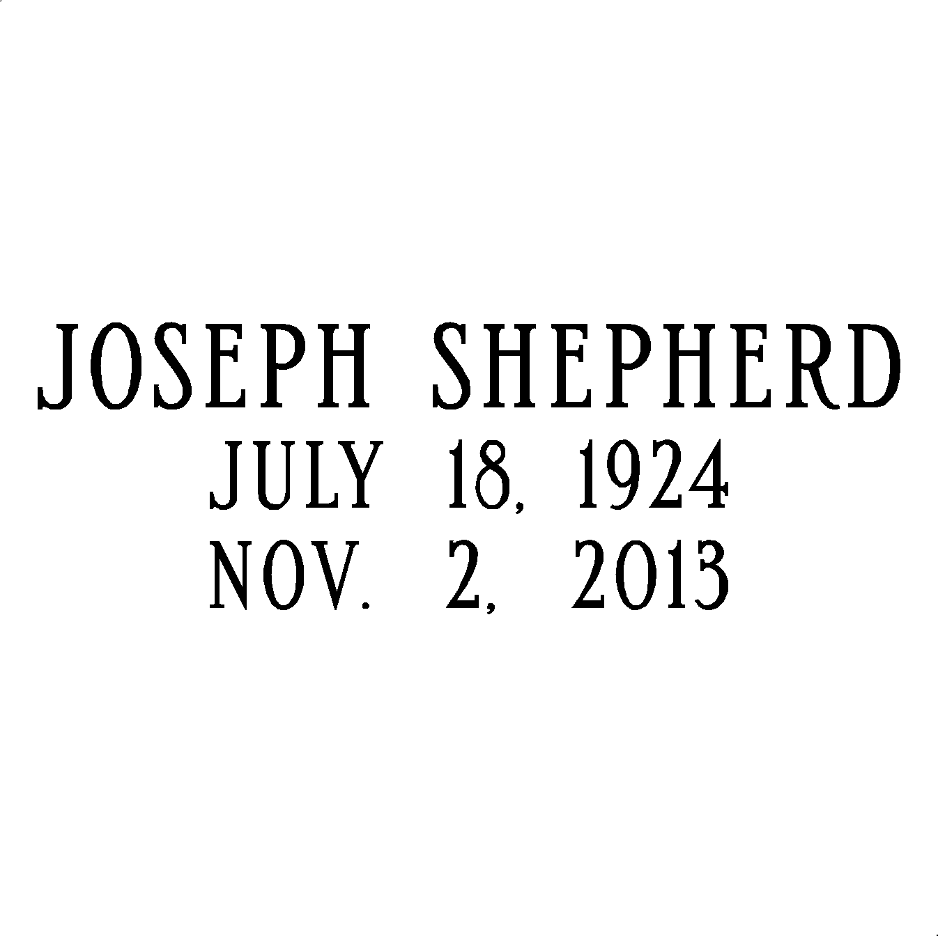 Full Inscription (Includes Name & Dates) On-Site Engraving Service