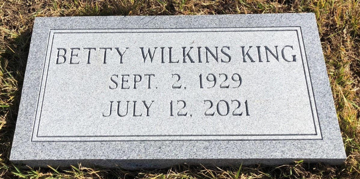 Individual Flat Headstone Marker - Gray Granite - No Litho