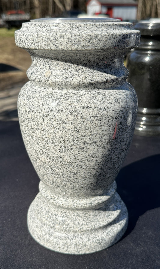 5" x 9" Turned All-Polished Granite Flower Vase