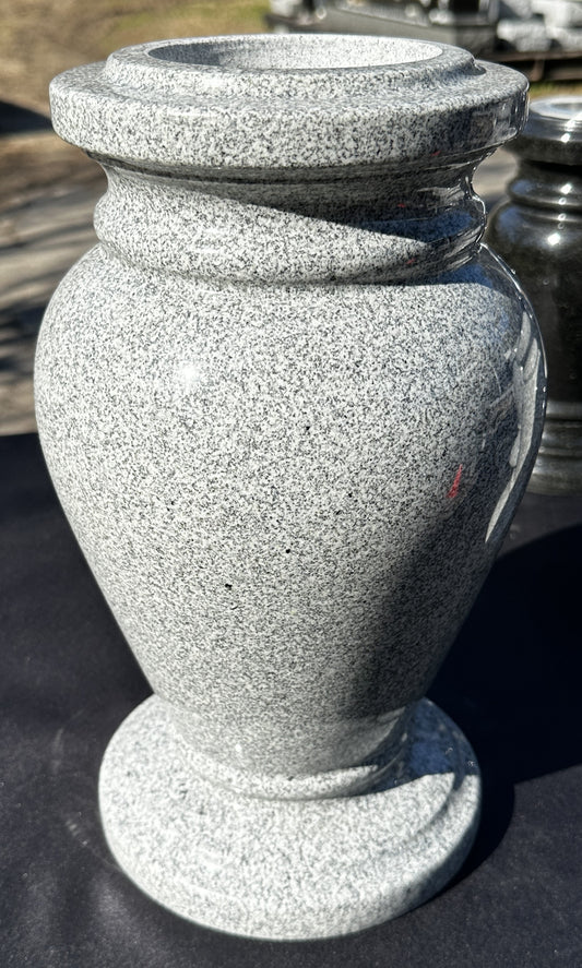 7" X 12" Turned All-Polished Granite Flower Vase