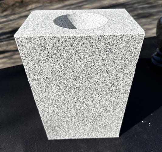 8" x 6" x 10" Tapered Granite Flower Vase