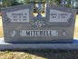 Companion Upright Headstone w/ Notch, Vase, & Taper