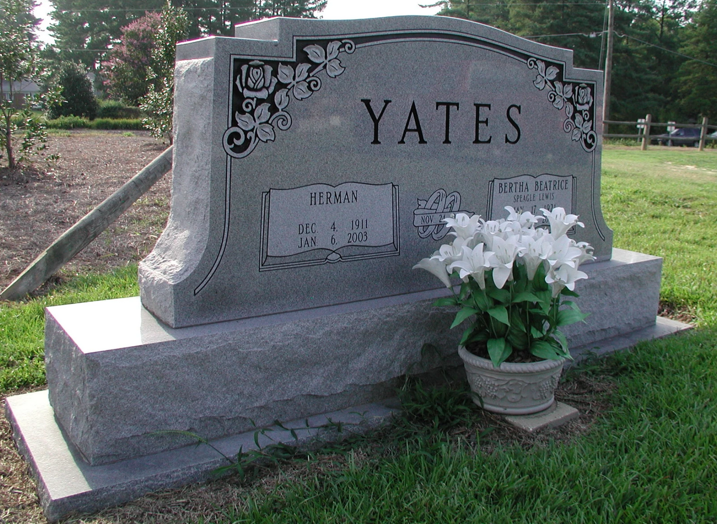 "Yates" Design Companion Serp Top w/ Notches, PML Top Edge, Curved Sides, Rose Carving, Book Panels, Base & Sub-Base